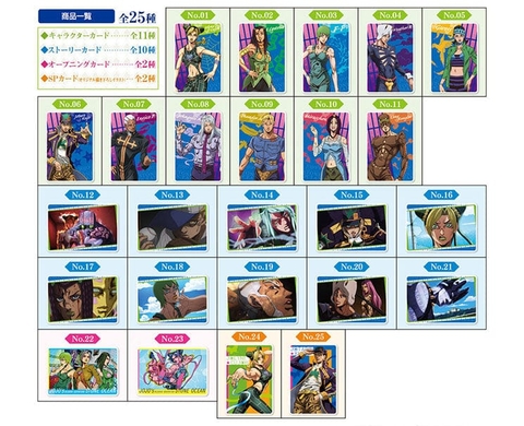 THẺ BÀI JoJo`s Bizarre Adventure Stone Ocean - Wafer 3 - Set of 20 (Bandai) PACK CARD CHÍNH HÃNG