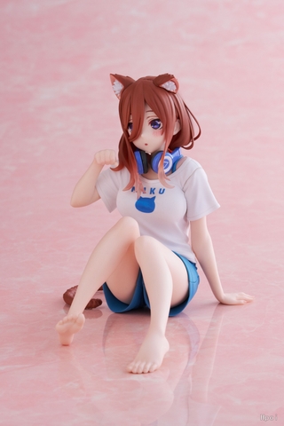MÔ HÌNH Nakano Miku - Gotoubun no Hanayome ∬ - Desktop Cute - Cat room wear ver. (Taito) CHÍNH HÃNG