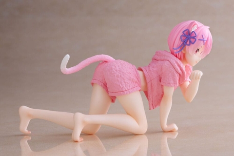 MÔ HÌNH Ram - Re:Zero - Desktop Cute - Cat room wear ver. (Taito) FIGURE CHÍNH HÃNH