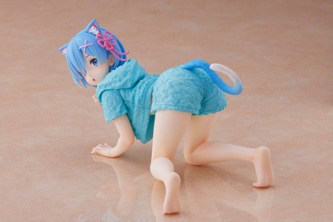MÔ HÌNH Rem - Re:Zero - Desktop Cute - Cat room wear ver. (Taito) FIGURE CHÍNH HÃNG