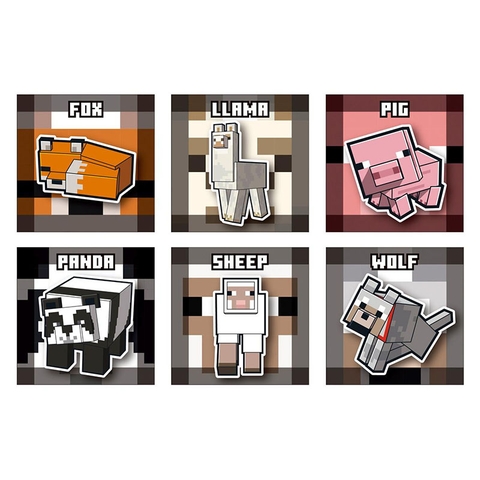 THẺ BÀI Minecraft Metallic Stickers - Wafer Cards Collection (Bandai) PACK CARD CHÍNH HÃNG