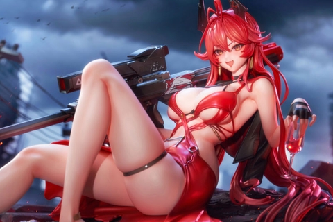 MÔ HÌNH Red Hood - Goddess of Victory: Nikke - 1/4 - Nonsense Red (Hobby Sakura) FIGURE CHÍNH HÃNG