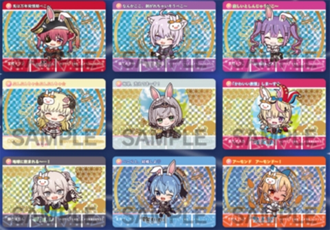 THẺ BÀI Carddass Hololive Vol. 2 ~ All Human Rabbits Plan (Bandai) PACK CARD CHÍNH HÃNG