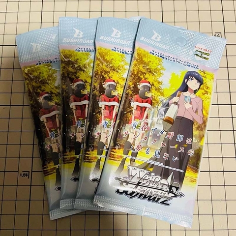 THẺ BÀI Rascal Does Not Dream of Santa Claus Booster Box (Weiss Schwarz) PACK CARD CHÍNH HÃNG