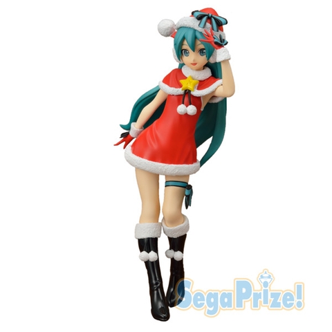MÔ HÌNH Hatsune Miku -Project DIVA- Arcade Future Tone - Hatsune Miku - SPM Figure - Christmas (SEGA) FIGURE CHÍNH HÃNG