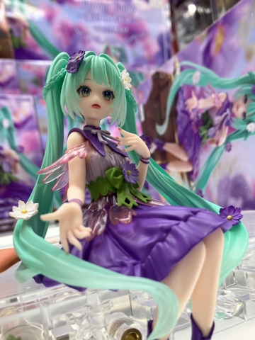 MÔ HÌNH Hatsune Miku - Vocaloid - Flower Fairy - Noodle Stopper Figure - Purple Cosmos (FuRyu) FIGURE CHÍNH HÃNG