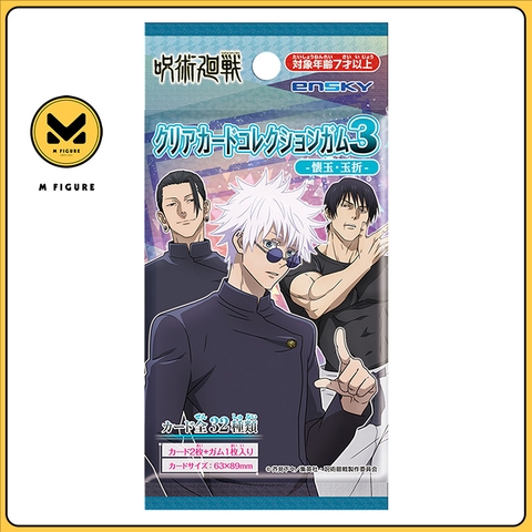 THẺ BÀI Jujutsu Kaisen - Clear Card collection Gum 3 (Ensky) PACK CARD CHÍNH HÃNG