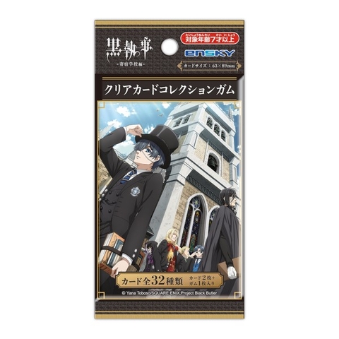 THẺ BÀI Black Butler - Boarding School Arc - Clear Card collection Gum (Ensky) PACK CARD CHÍNH HÃNG