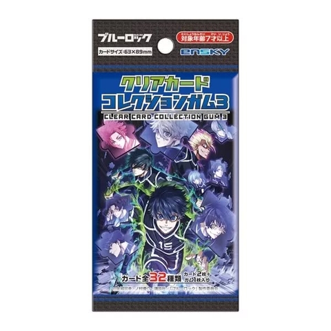 THẺ BÀI Blue Lock - Clear Card collection Gum 3 (Ensky) PACK CARD CHÍNH HÃNG