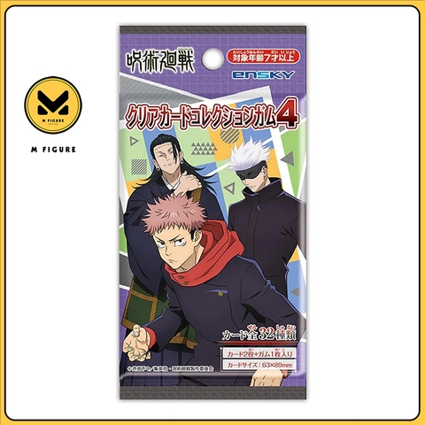 THẺ BÀI Jujutsu Kaisen - Clear Card collection Gum 4 (Ensky) PACK CARD CHÍNH HÃNG