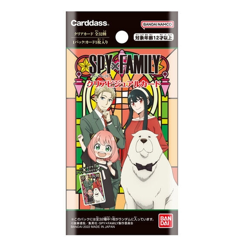 THẺ BÀI SPY x FAMILY - Carddass - Clear visual Card vol.1 (BANDAI) PACK CARD CHÍNH HÃNG