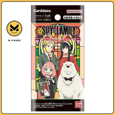 THẺ BÀI SPY x FAMILY - Carddass - Clear visual Card vol.1 (BANDAI) PACK CARD CHÍNH HÃNG