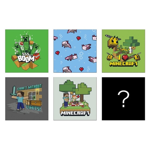 THẺ BÀI Minecraft Metallic Stickers - Wafer Cards Collection (Bandai) PACK CARD CHÍNH HÃNG