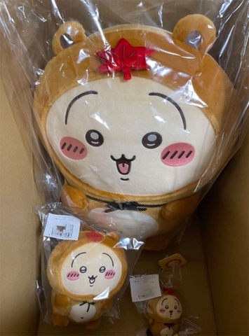 Bông Usagi - Chiikawa Tanuki Damon Kuji - Dodeka Nuigurumi Plushie (Gray Parka Service) Plushie CHÍNH HÃNG
