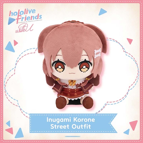 Bông Inugami Korone - Street Outfit - Hololive Friends With U (Vol.11) (Cover Corporation) PLUSHIE CHÍNH HÃNG