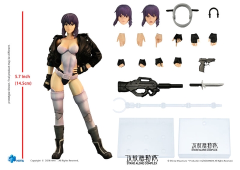MÔ HÌNH Motoko Kusanagi - Ghost in the Shell STAND ALONE COMPLEX - 1/12 Action Figure (Hiya Toys) FIGURE CHÍNH HÃNG