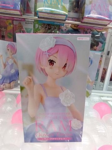 MÔ HÌNH Ram - Re:Zero Kara Hajimeru Isekai Seikatsu - Trio-Try-iT Figure - Flower Dress (FuRyu) FIGURE CHÍNH HÃNG