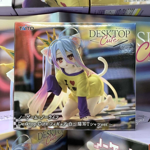 MÔ HÌNH Shiro - No Game No Life - Desktop Cute - Nekomimi T-Shirt ver. (Taito) FIGURE CHÍNH HÃNG