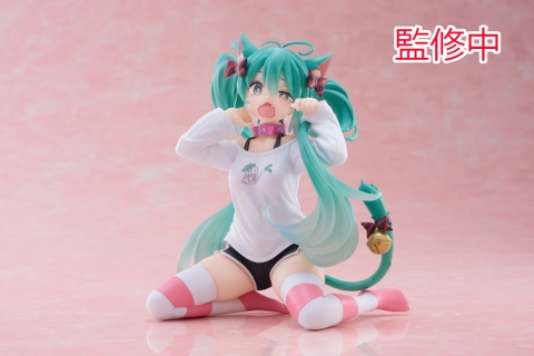 MÔ HÌNH Hatsune Miku - Vocaloid - Desktop Cute - Nekomimi T-Shirt ver. (Taito) FIGURE CHÍNH HÃNG