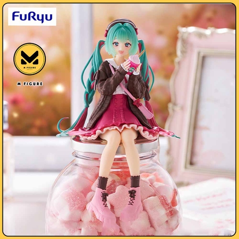 MÔ HÌNH Hatsune Miku - Piapro Characters - Noodle Stopper Figure - Autumn Date, Pink ver (FuRyu) FIGURE CHÍNH HÃNG