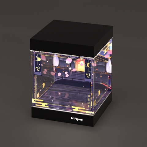 Hộp Trưng Bày MÔ HÌNH Raiden Shogun - Genshin Impact - God of Thunder (Apex)(M Figure)Mica Box