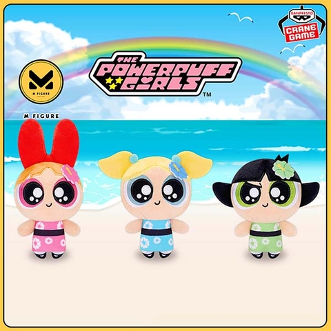 MÓC KHÓA BÔNG Powerpuff Girls - Summer Sunshine (Bandai Spirits) PLUSH CHÍNH HÃNG