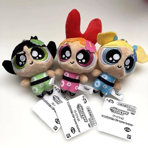 MÓC KHÓA BÔNG Powerpuff Girls - Summer Sunshine (Bandai Spirits) PLUSH CHÍNH HÃNG