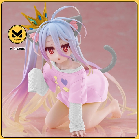 [Pre Order] MÔ HÌNH Shiro - No Game No Life - Desktop Cute - Nekomimi T-Shirt ver., Renewal (Taito) FIGURE CHÍNH HÃNG