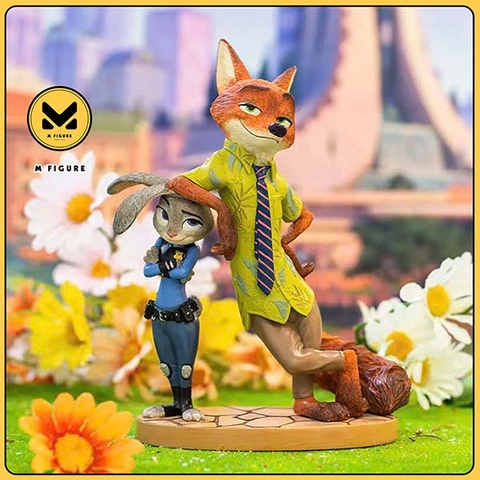 MÔ HÌNH Nick & Judy - Zootopia - Disney Showcase - From Rivals to Partners (Enesco) FIGURE CHÍNH HÃNG