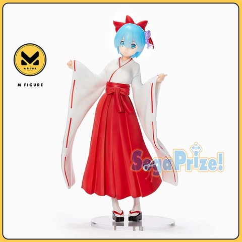 MÔ HÌNH Rem - Re:Zero Kara Hajimeru Isekai Seikatsu - SPM Figure - -Miko- Style (SEGA) FIGURE CHÍNH HÃNG