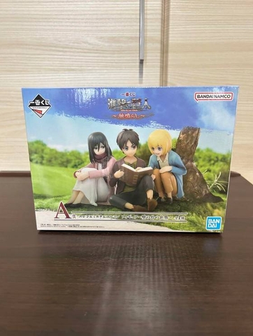 MÔ HÌNH Eren - Mikasa - Armin - Attack on Titan The Final Season - Ichiban Kuji ~Jinarashi~ (A Prize) - Kabe no Soto no Sekai (Bandai Spirits) FIGURE CHÍNH HÃNG