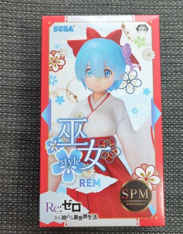 MÔ HÌNH Rem - Re:Zero Kara Hajimeru Isekai Seikatsu - SPM Figure - -Miko- Style (SEGA) FIGURE CHÍNH HÃNG