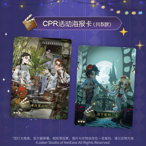 THẺ BÀI Identity V Sculpting in Time Trading Card Series Basic Edition Part II PACK CARD CHÍNH HÃNG