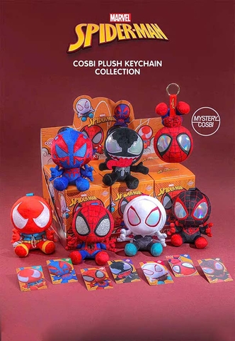 BÔNG BLIND BOX Spider Man - Spider Man Beyond The Spider Verse - Cosbi Plush Keychain Collection (Hot Toys) PLUSHIE CHÍNH HÃNG