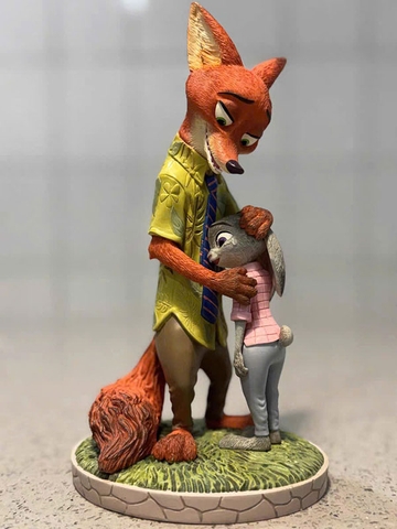MÔ HÌNH Nick & Judy - Zootopia - Disney Showcase – Comfort & Trust (Enesco) FIGURE CHÍNH HÃNG