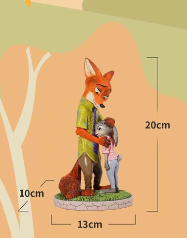 MÔ HÌNH Nick & Judy - Zootopia - Disney Showcase – Comfort & Trust (Enesco) FIGURE CHÍNH HÃNG