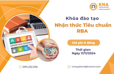 Khóa học 0 đồng T11/2024 về Tiêu chuẩn Trách nhiệm xã hội RBA