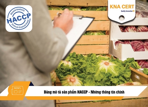 Bảng mô tả sản phẩm HACCP - Những thông tin chính