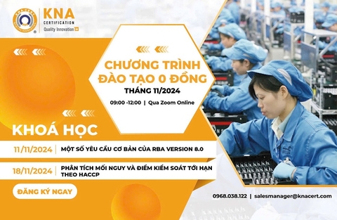 Chương trình Khóa học 0 đồng tháng 11 năm 2024 tại KNA CERT
