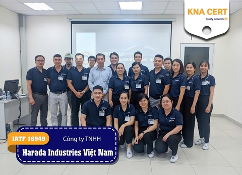 KNA CERT đào tạo IATF 16949:2016 cho Công ty TNHH Harada Industries Việt Nam