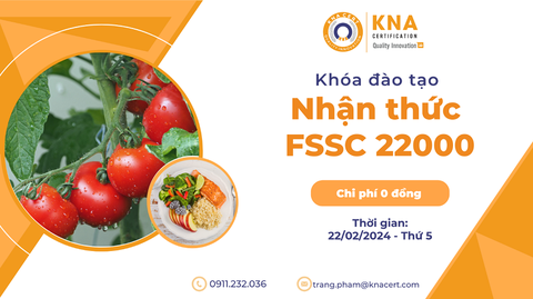 Khóa học 0 đồng T02/2024 về Tiêu chuẩn Thực phẩm FSSC 22000