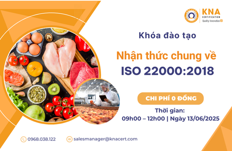Khóa học 0 đồng Tháng 06/2025 “Nhận thức chung về ISO 22000:2018” 