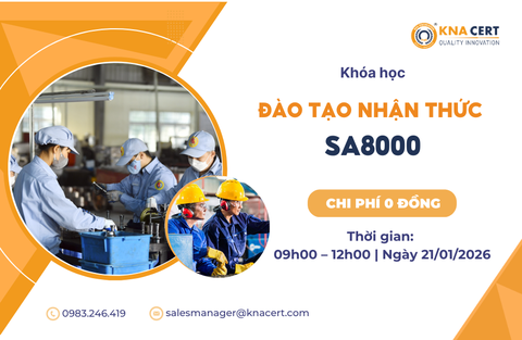 Khóa học 0 đồng Tháng 01/2026 “Đào tạo Nhận thức SA8000”  