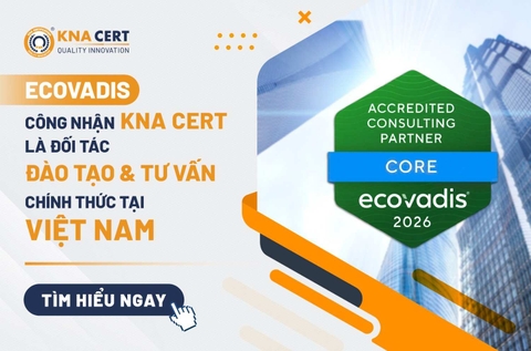 EcoVadis công nhận KNA CERT là Đối tác Đào tạo & Tư vấn chính thức tại Việt Nam 