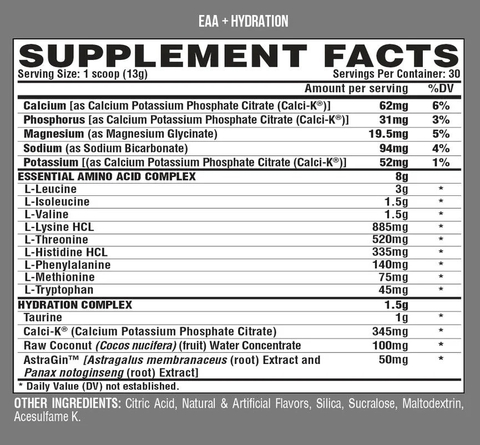 Sữa Phục Hồi Phát Triển Cơ Bắp Nutrex EAA+ Hydration 390g