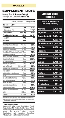 Sữa Tăng Cân Extreme Massive Mass Gainer 11.34kg 4 mùi