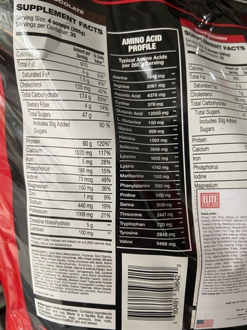 Sữa Tăng Cân Elite Labs Mass Muscle Gainer 20.44 lbs (9.275kg)