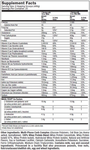 Sữa tăng cân tăng cơ MuscleTech MassTech Extreme 2000 22lbs (10kg)