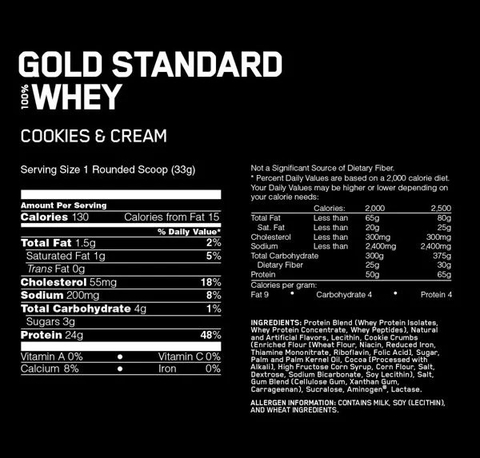 Sữa Tăng Cơ ON Gold Standard 100% Whey 5lbs (2.27kg) - 8 mùi