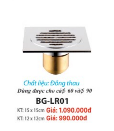 PHỄU THOÁT SÀN CHỐNG HÔI THOÁT NƯỚC B-GEM BG-LR01